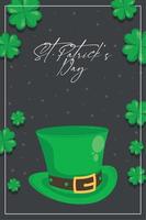 st patricks dag poster vector