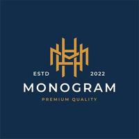 monogram eerste brief hhm logo ontwerp. bedrijf eerste icoon vector