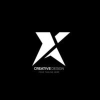 modern brief X k creatief branding logo vector