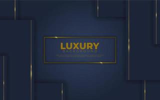 abstract meetkundig luxe donker blauw goud achtergrond. vector