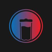 ontwerp icoon tuimelaar fles drinken water logo vector