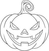 spookachtig glimlachen halloween pompoen vector