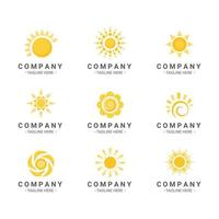 reeks van zon element logos vector