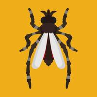 mug insect vector icoon dier beet. geïsoleerd ziekte tekenfilm bloed mug parasiet plaag. tropisch mascotte Gevaar