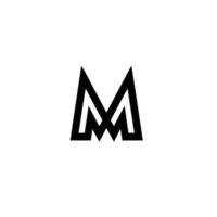 brief m logo ontwerpen pro vector