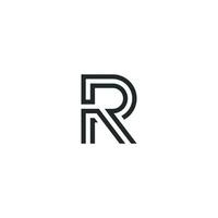 r brief initialen logo vector sjabloon