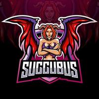 succubus mascotte esport logo ontwerp vector