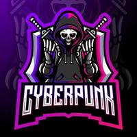 cyberpunk-mascotte. esport-logo ontwerp vector