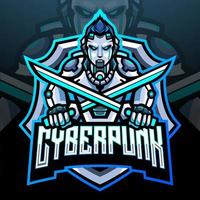 cyberpunk-mascotte. esport-logo ontwerp vector