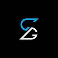 cg brief logo creatief ontwerp met vector grafisch, cg gemakkelijk en modern logo.