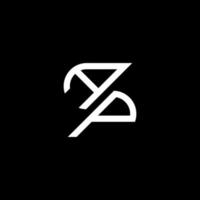 ap brief logo creatief ontwerp met vector grafisch, ap gemakkelijk en modern logo.