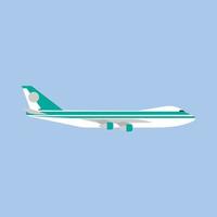 vliegtuig transoptatie modern reizen voertuig kant visie vector. lucht bedrijf Jet vlak icoon vector