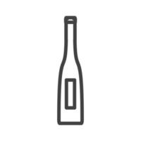 fles glas drinken vector illustratie icoon. vloeistof plastic houder drank symbool en alcohol bar etiket voorwerp. voedsel grafisch teken Frisdrank of bier geïsoleerd wit. schets Product silhouet blanco kroeg