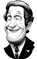 grappig karikaturen van gelukkig oud Mens vector