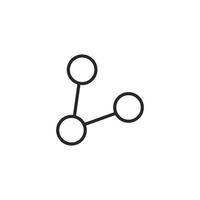 netwerk verbinding technologie vector bedrijf icoon communicatie. abstract netwerk verbinding ontwerp concept internet datum globaal lijn. cyberspace netwerken structuur element met cirkel punt.