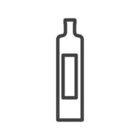 fles glas drinken vector illustratie icoon. vloeistof plastic houder drank symbool en alcohol bar etiket voorwerp. voedsel grafisch teken Frisdrank of bier geïsoleerd wit. schets Product silhouet blanco kroeg