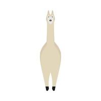lama natuur zoogdier dieren in het wild gelukkig huisdier vector. schattig portret bruin dierentuin alpaca tekenfilm voorkant visie vector