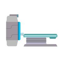 mri machine vector diagnostisch medisch uitrusting scanner. kliniek vlak ct hersenen testen. laboratorium röntgenstraal computer ziekenhuis
