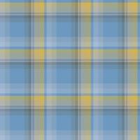 naadloos patroon in elegant discreet blauw, grijs en geel kleuren voor plaid, kleding stof, textiel, kleren, tafelkleed en andere dingen. vector afbeelding.