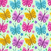 naadloos patroon van mooi vlinders en bloemen, herhalen patroon.ideaal voor vakantie uitnodigingen, tekening, kinderen creativiteit, papier, kleding stof, textiel, geschenk inpakken, reclame, ansichtkaarten. vector