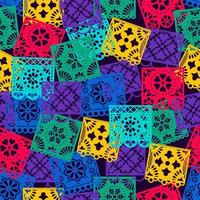 papel picado geperforeerd papier naadloos patroon vector