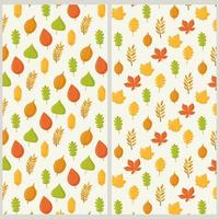 herfstbladeren naadloze patroon, platte vectorillustratie vector