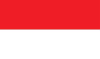 vector vlag van Indonesië. accuraat dimensies en officieel kleuren. symbool van patriottisme en vrijheid.