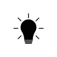 licht lamp icoon in gemakkelijk ontwerp vector