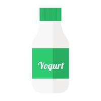 vector kleurrijk illustratie fles van yoghurt geïsoleerd Aan wit achtergrond