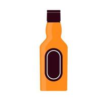 cognac fles restaurant partij teken vector icoon. luxe kroeg alcoholisch glas Product kroeg geel drinken drank