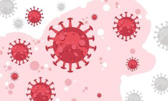 virus concept vector illustratie medisch infectie infecteert mensen. bescherming tegen coronavirus bacteriën.