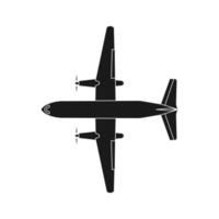 vliegtuig reizen vector icoon illustratie vervoer schets. vliegtuig symbool en vlieg vlak vervoer geïsoleerd wit solide zwart