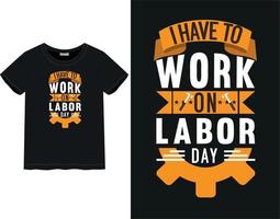 arbeid dag t-shirt vector