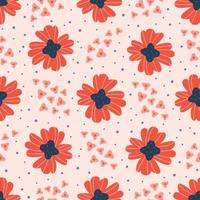 hedendaags naadloos patroon met kleurrijk abstract bloemen. bloemen ontwerp voor stoffen, afdrukken, behang, scrapbooken. vector illustratie