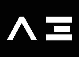 ae eerste brieven logo ontwerp vector