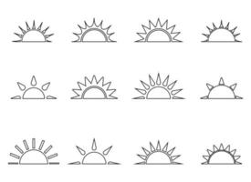 zonsopkomst vector ontwerp geïllustreerd geïsoleerd Aan wit illustratie