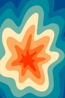 1970 golvend kolken patroon. hand getekend vector illustratie. jaren zeventig stijl, groovy achtergrond, behang, afdrukken. vlak ontwerp, hippie stijlvol. pastel zomer, zonsondergang golven.