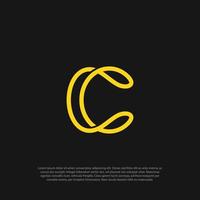 brief c oneindigheid logo sjabloon. oneindigheid, eindeloos, onbeperkt symbool concept vector