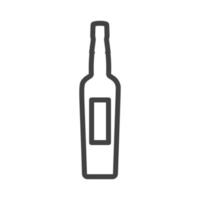 fles glas drinken vector illustratie icoon. vloeistof plastic houder drank symbool en alcohol bar etiket voorwerp. voedsel grafisch teken Frisdrank of bier geïsoleerd wit. schets Product silhouet blanco kroeg