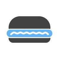 hamburger glyph blauw en zwart icoon vector