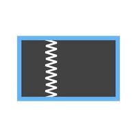 qatar glyph blauw en zwart icoon vector
