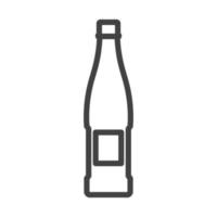 fles glas drinken vector illustratie icoon. vloeistof plastic houder drank symbool en alcohol bar etiket voorwerp. voedsel grafisch teken Frisdrank of bier geïsoleerd wit. schets Product silhouet blanco kroeg