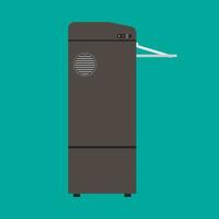 papier shredder verspilling privacy papierwerk veiligheid vector icoon. kantoor machine het dossier vernietigen afgebroken werk