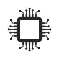 CPU spaander technologie vector digitaal elektronisch. computer bewerker illustratie bord icoon en communicatie tech hardware. microchip moederbord bouwkunde datum en symbool pc kern uitrusting apparaat