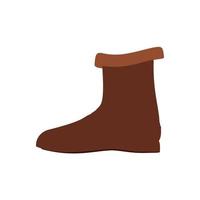 laarzen schoenen gewoontjes kleding paar- symbool vector icoon. detailopname bruin uitrusting model- schoen western kant visie