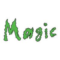 tekening tekenfilm woord magie vector