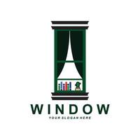 Home window-logo, interieur icoon ontwerp vector