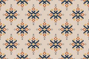 meetkundig etnisch oosters ikat naadloos patroon traditioneel. kleding stof Indisch stijl. ontwerp voor achtergrond, behang, vector illustratie, kleding stof, kleding, tapijt, textiel, batik, borduurwerk.