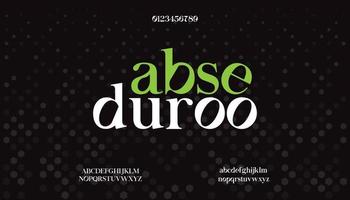 abseduroo, serif wijnoogst lettertype ontwerp alfabet vector lettertype.