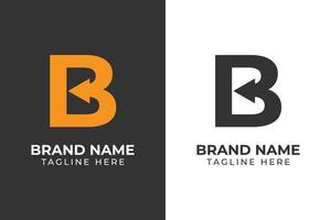 logo type b terug sjabloon ontwerp vector